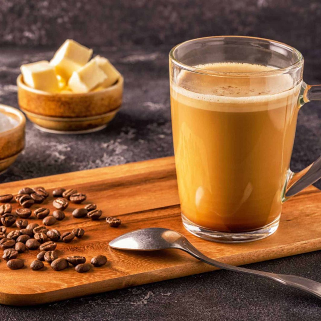 Drinking Coconut Milk with Coffee