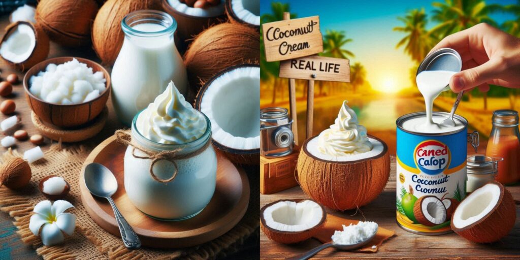 Collection of evaporated milk, heavy cream, and a mixing bowl, showcasing the differences between evaporated milk vs heavy cream.