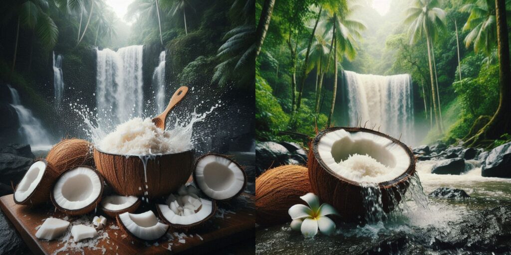 Desiccated coconut in a bowl showcasing its nutritional benefits and health uses
