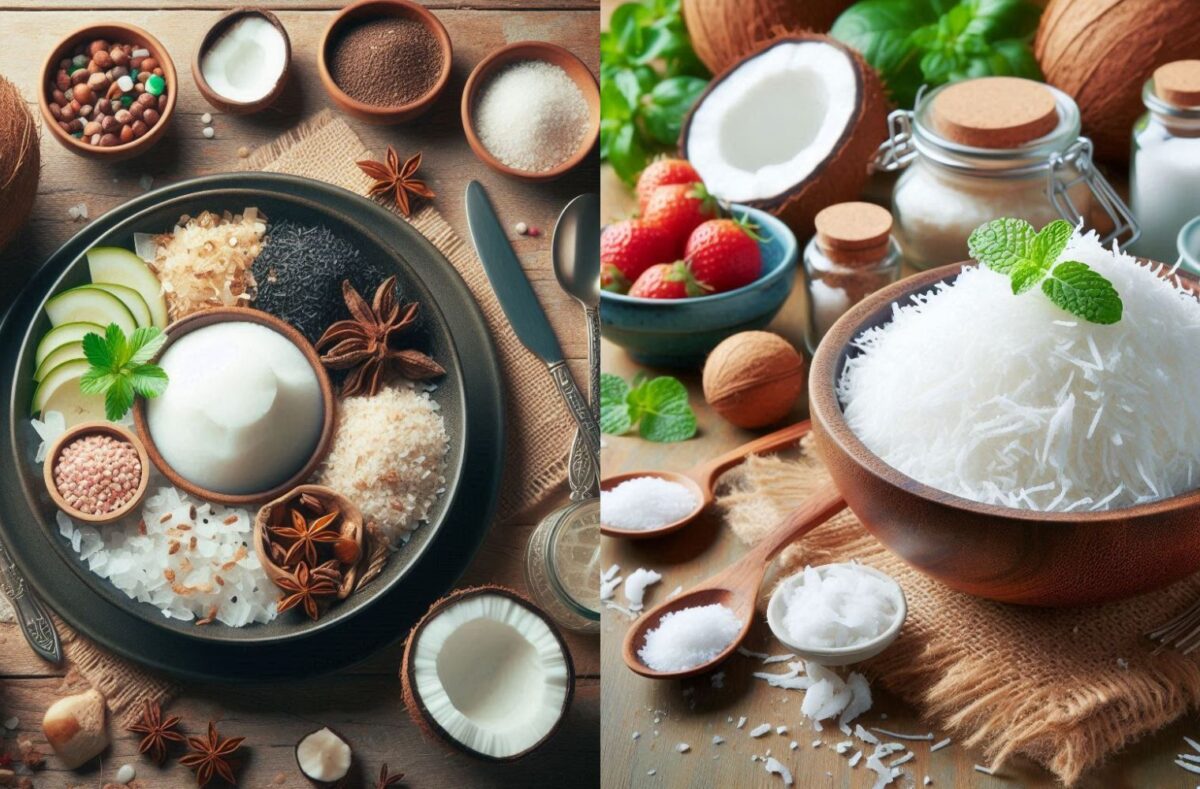 Desiccated Coconut: A dish featuring savory recipes with desiccated coconut, showcasing its unexpected uses in cooking.