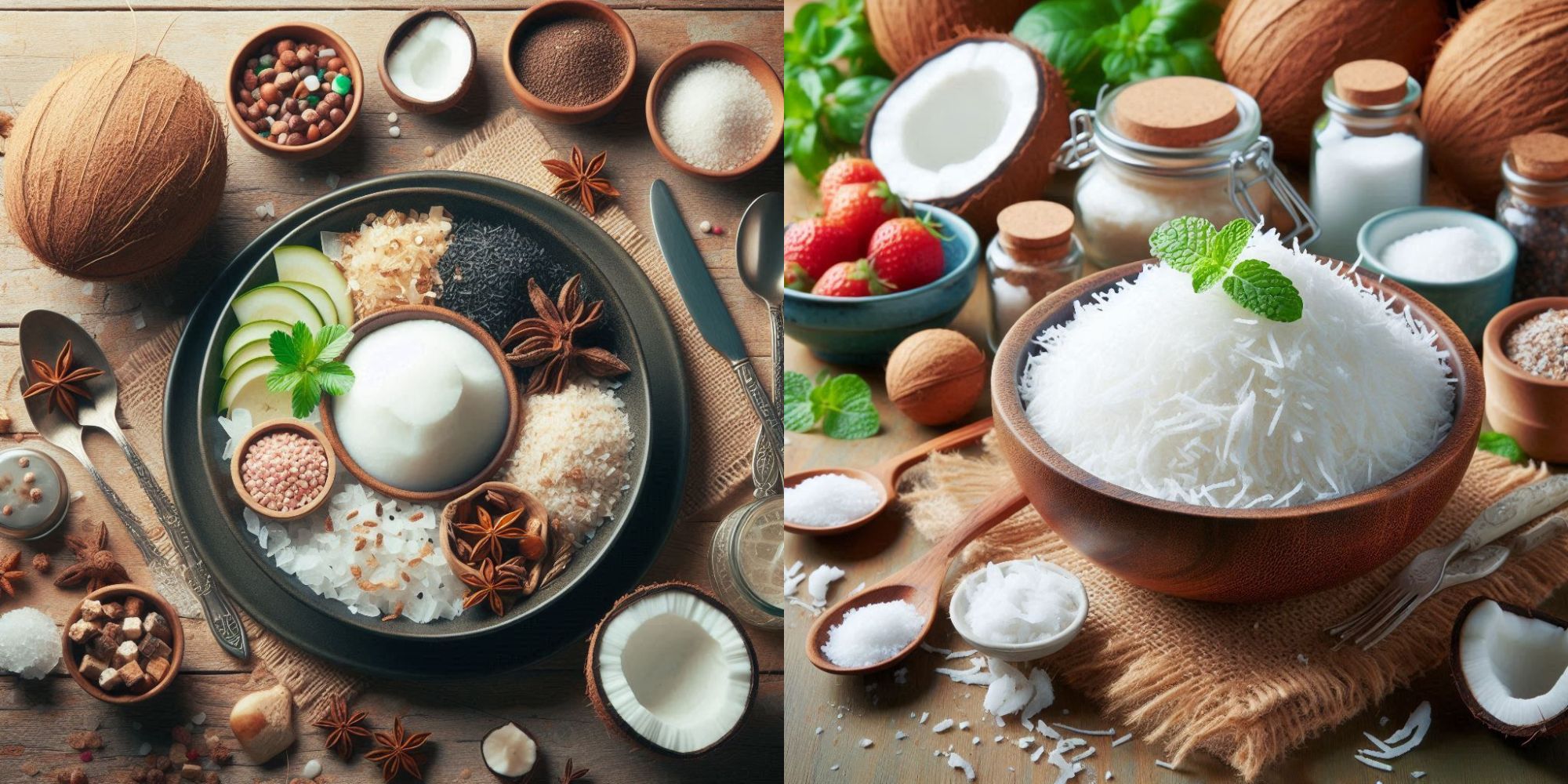 Desiccated Coconut: A dish featuring savory recipes with desiccated coconut, showcasing its unexpected uses in cooking.