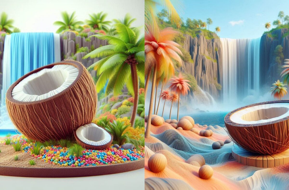 Homemade energy bars with desiccated coconut and natural ingredients arranged on a rustic board