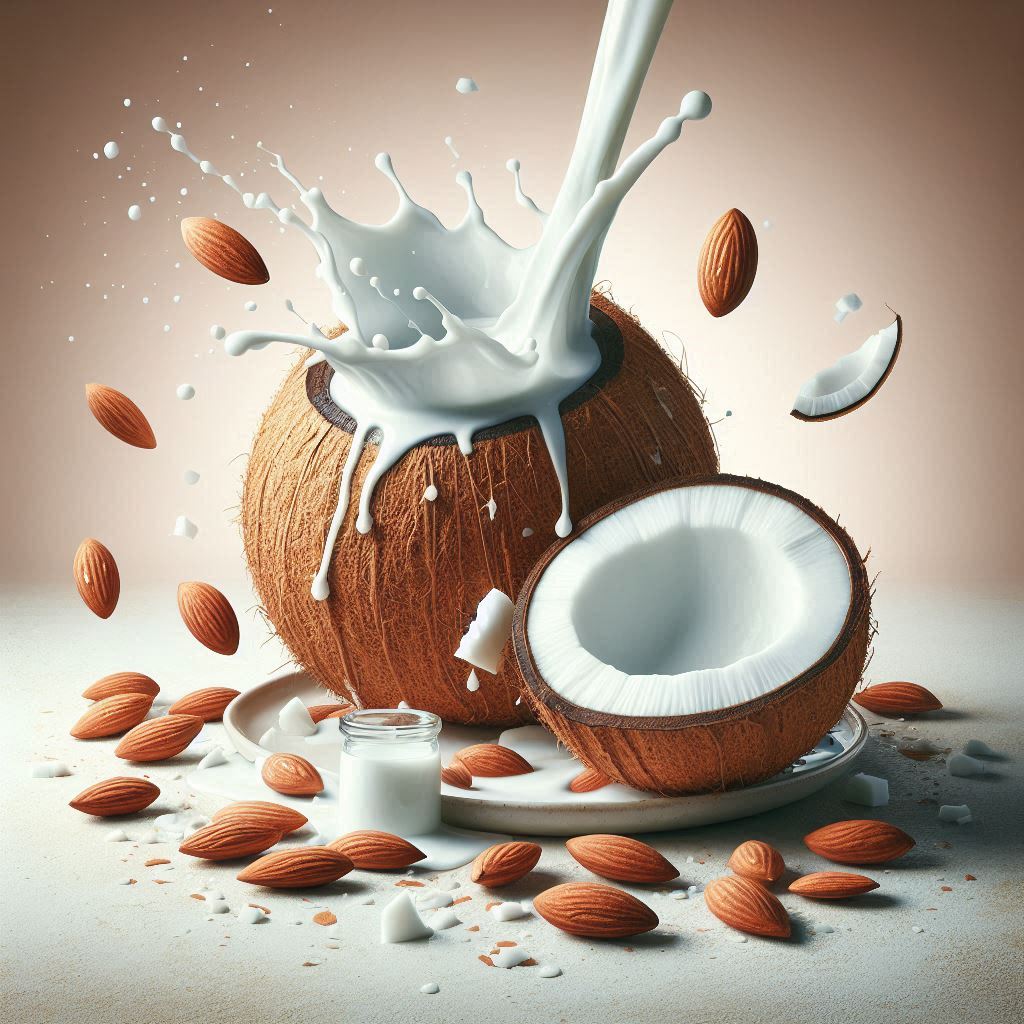 A comparison of coconut milk vs almond milk with nutritional facts and health benefits.