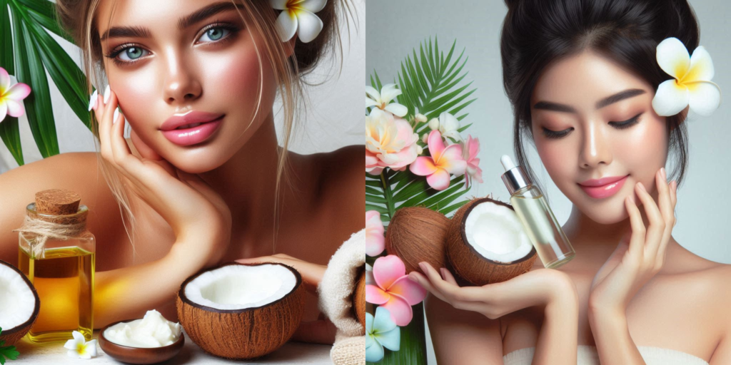 Coconut butter vs coconut oil comparison for skin care, highlighting their benefits for moisturizing and nourishing the skin.