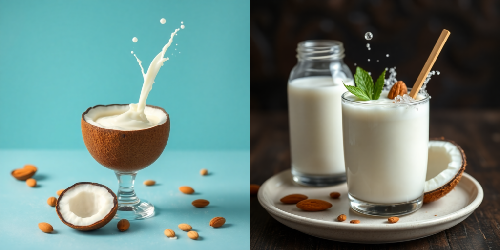 Coconut Milk vs Almond Milk: Nutritional Differences Comparison Chart