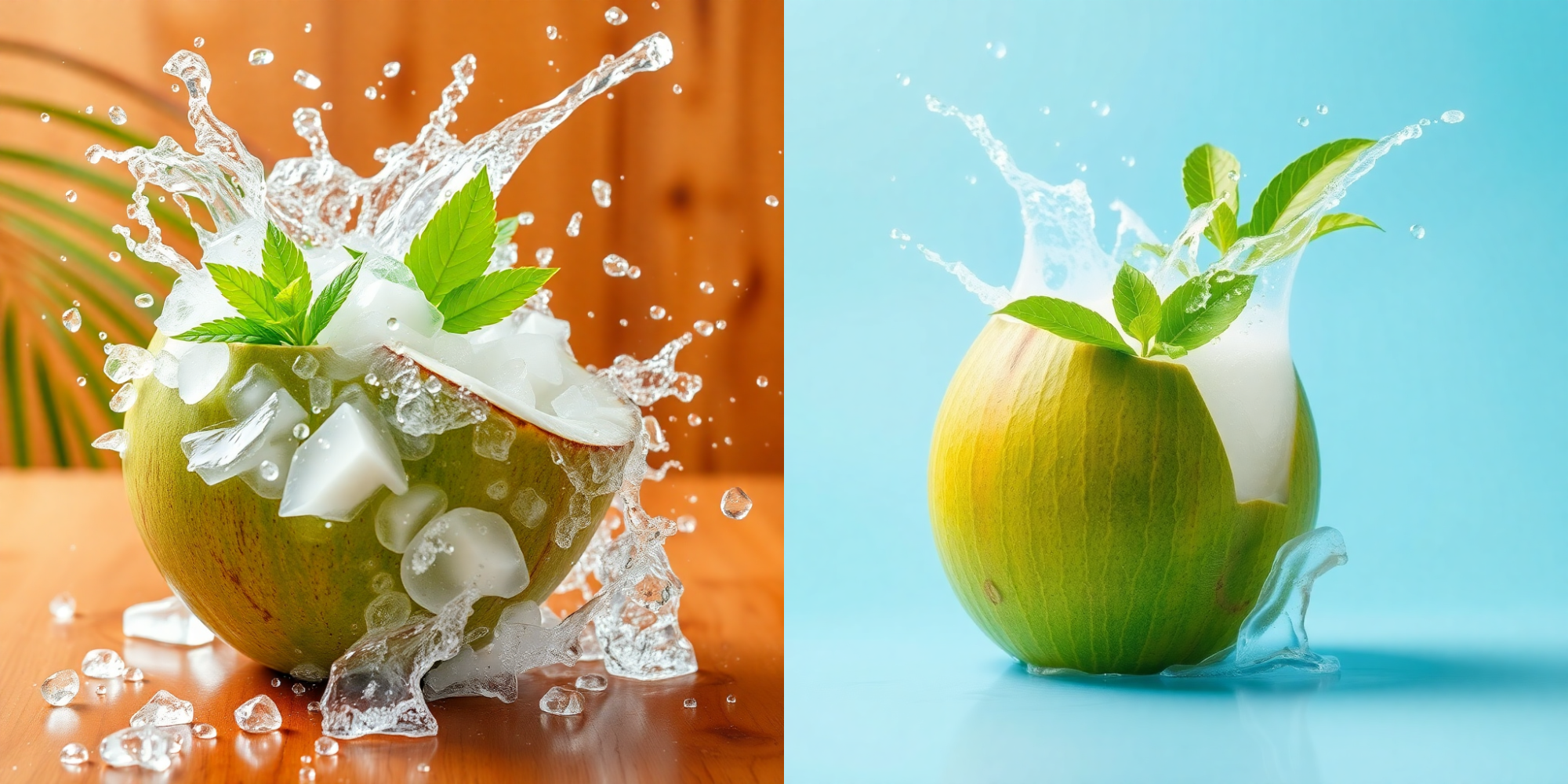 Untitled design (16) A refreshing glass of coconut water with fresh coconuts, highlighting its nutrition and health benefits.